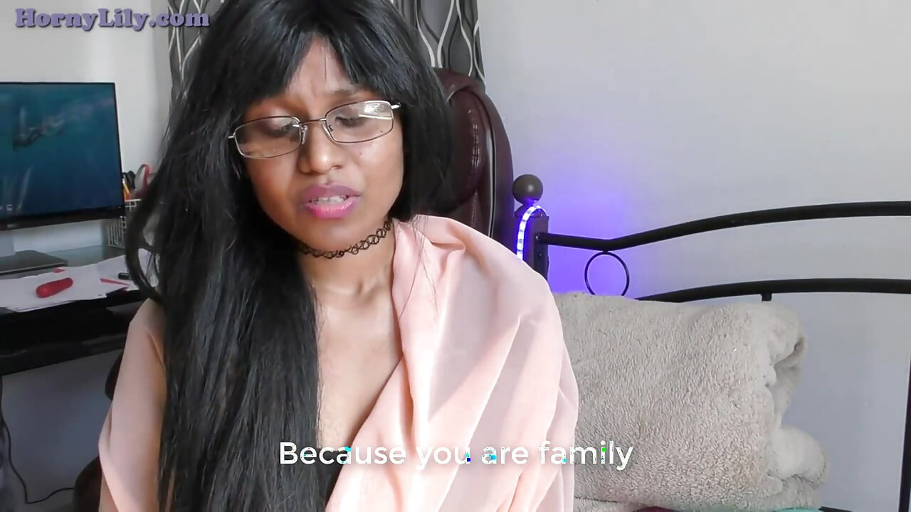 Horny Indian Stepmom in Glasses Sucking Her Stepson Big Dick, Roleplay in Hindi
