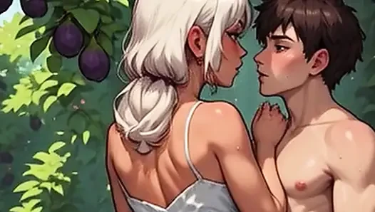 Waifu garden lady pov - ngentot di balik celana dalam & bangku - close-up (cuplikan)