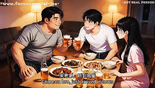 It turned out to be such a beautiful woman. She did this secretly to me... Generated by artificial intelligence.