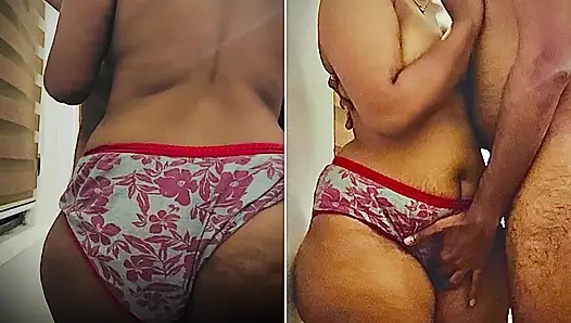 The curvy milf body and ass is showcased to her bull on vc.Big ass horny hotwife teases husbands small dick and in the climax sh