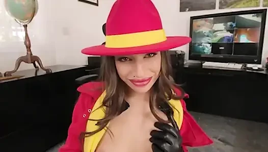 Vrcosplayx april olsen sebagai carmen sandiego selalu menjadi gadis nakal tapi kamu punya kendali sekarang bagian 1