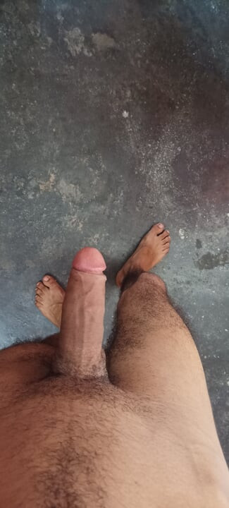 Indian hot body after shower with hot thick cock.