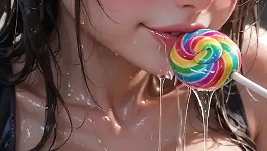 Kompilasi jilat permata lolipop, anime 3d
