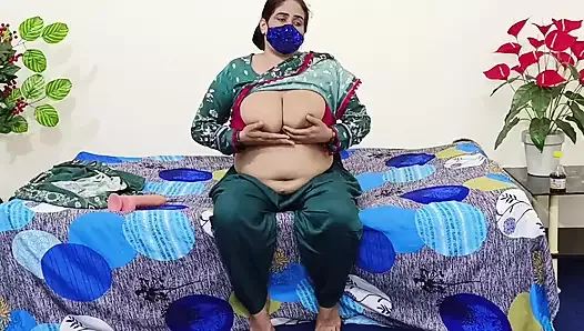 Indian Big Boobs Aunty Fingering Pussy and Orgasm by Dildo