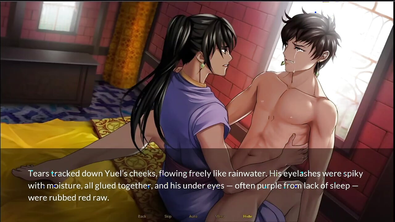 Asian straight dominates his boy with the toy.