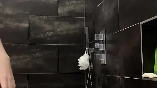 Hot Blonde with Natural Tits Is Taking a Shower