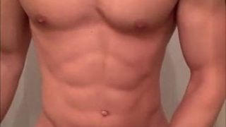 Very Hot Fit Lad jerks his hard cock and cums