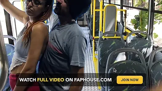 Student Being in the City Bus