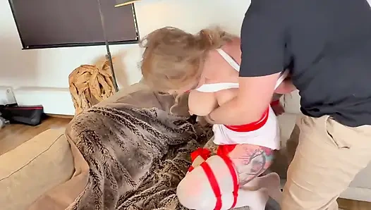 Sandy Candie Gets Suspended and Fucked Hard by a Creep.