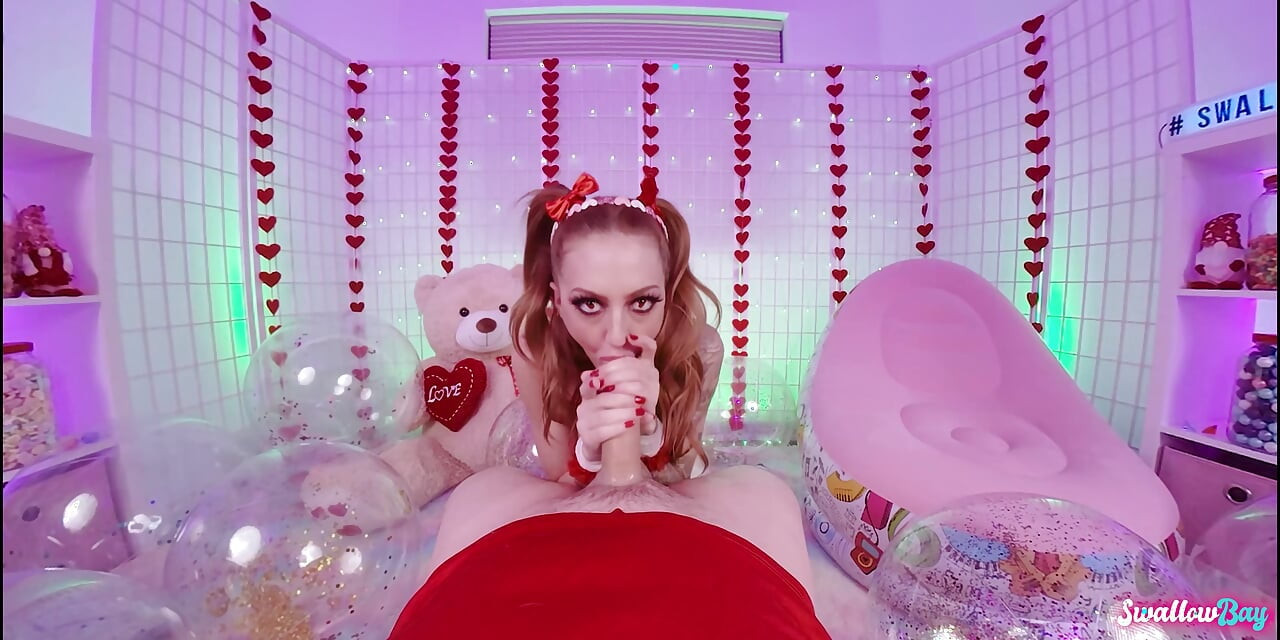 Horny Redhead Kendra Cole Gives Sloppy Valentine's Blowjob
