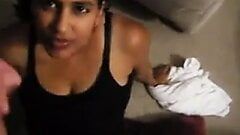 Indian girl loves sucking white cock