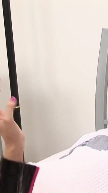Epic moment from "Sexy nurses in lingerie have dildo fuck in an office"