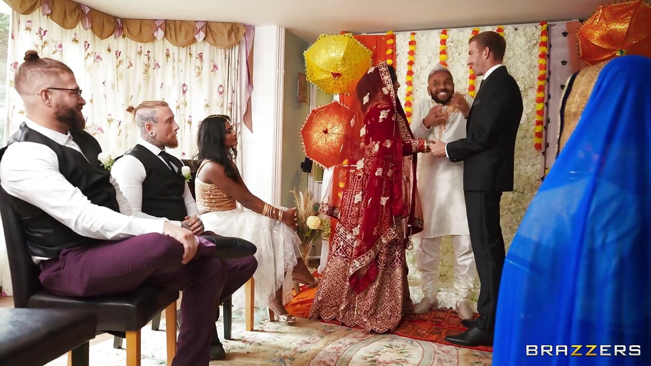 Brazzers - Wet Hot Indian Wedding: Yasmina Khan Takes Two Dicks