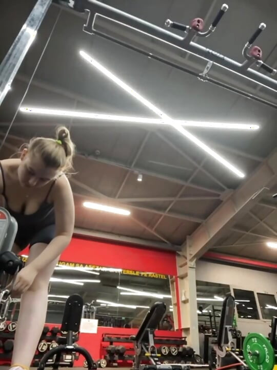 Extreme public fucking in the gym