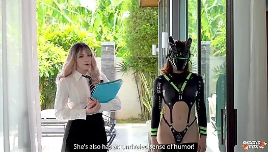 Hot Sex and Deepthroat with Redhead QT Robot till Pussy Creampie