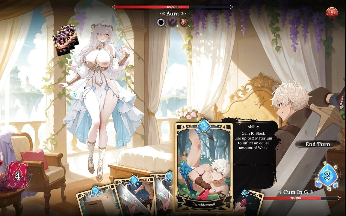 Aura 2 Lust of the Gods Hentai Game Ep.1 Stripping SEX battle with my GODDESS WIFE !
