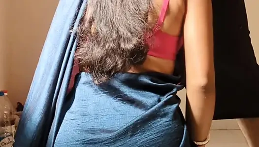 Desi Indian wife fucking hard in standing position with her husband's friend