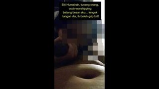 Siti Humairah, tunang orang, cock-worshipping my huge dong