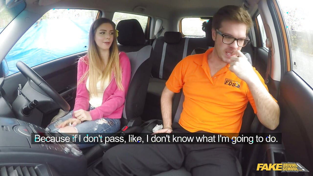 Fake Driving College - Italian Student Stella Cox Seduces Instructor for a Fast Hardcore Driving Pass