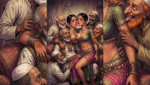 Tante seksi india dan kakak ipar india didominasi sama pria muslim kotor - grup seks di tempat umum & korupsi