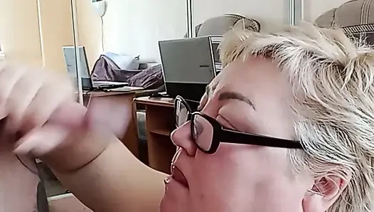 Blowjob dan wajah penuh dicrot sperma 3