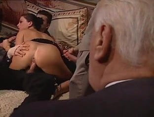 Hot euro brunette foursome anal facial VDV