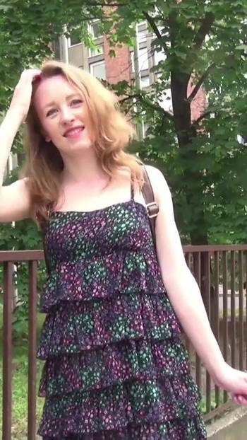 Captivating moment from "GERMAN SCOUT - SKINNY REDHEAD TEEN EMMA ANAL SEX AT CASTING"
