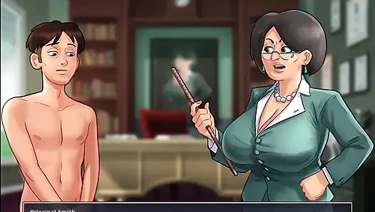 Summertime Saga- My College Principal Catches me Jerking off in Class