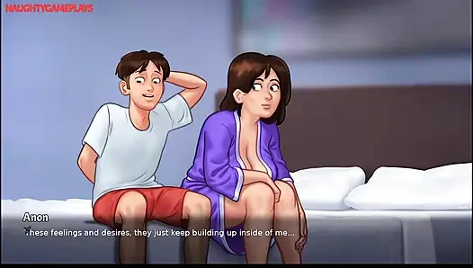 Summertime saga teil 24von - perverser liebt es, auf das höschen seiner MILf-vermieterin zu wichsen, sie hat ihn erwischt