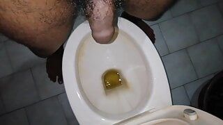 Dirty naked boy pee XXX at bathroom