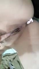 My little slut masturbating  whith a marker in her ass