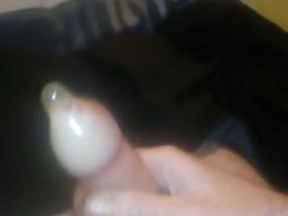 Cumming in used condom (kinky)