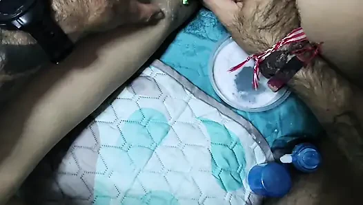 I wax Riva's vagina
