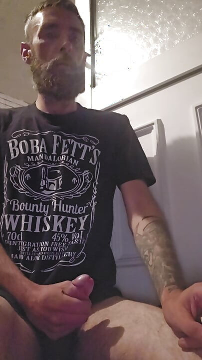 Big dick wanking with smoking fetish cum shot