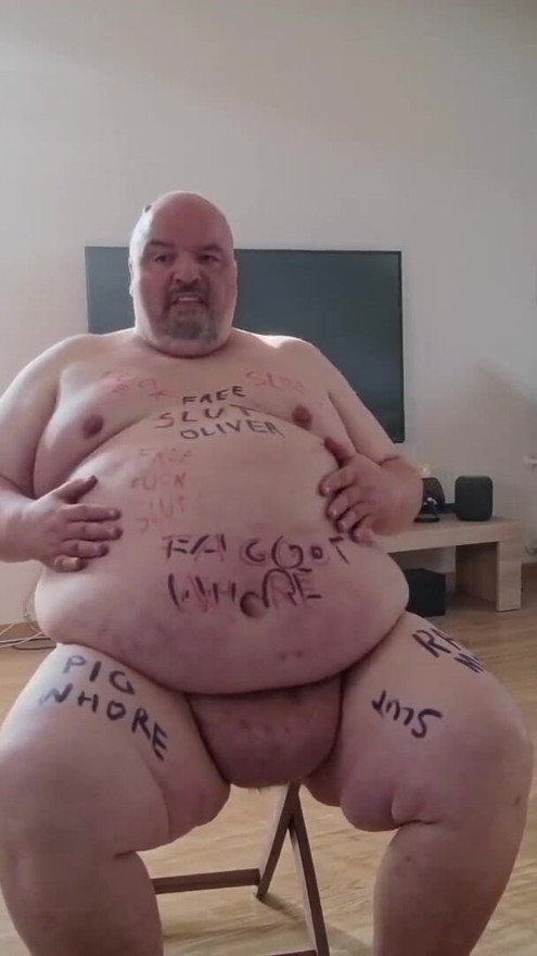 Chubmissive rides Dildo like a fat slut | Clip 2