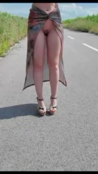 Jeny Smith masturbates her pussy on a public road during a live show | Clip 2