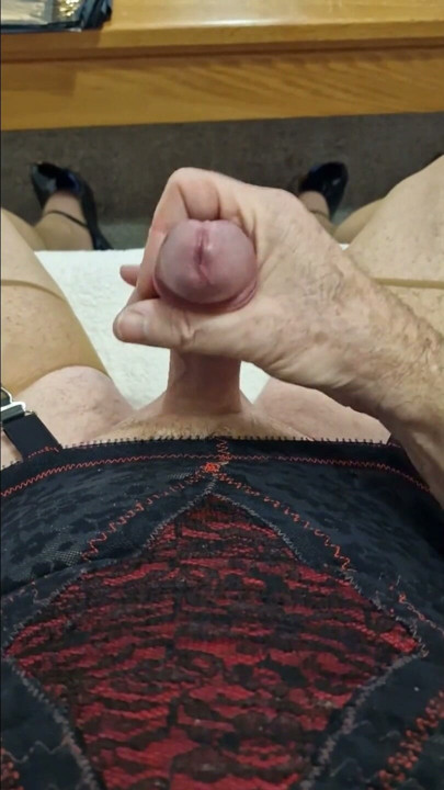 Huge Cum Shot Over My New Red Rago Corselette | Clip 1