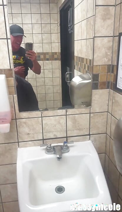 Waffle House POV Public Bathroom Fuck with Jasper and Nicole