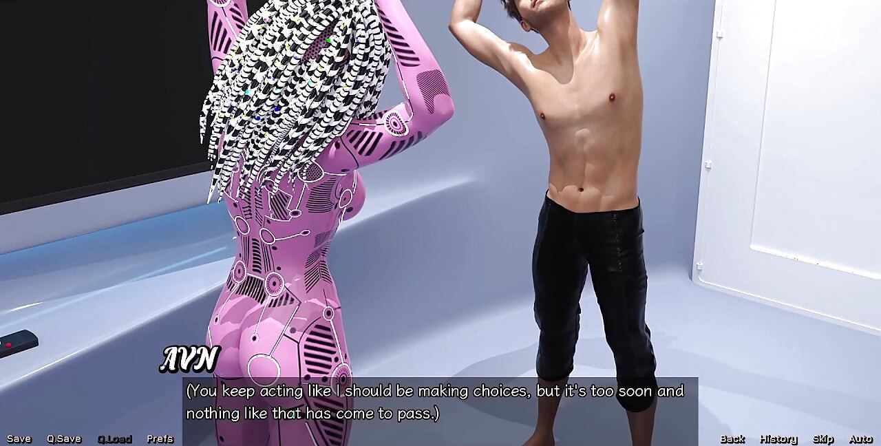Stranded in Space - Sexy Yoga with Ai Robot