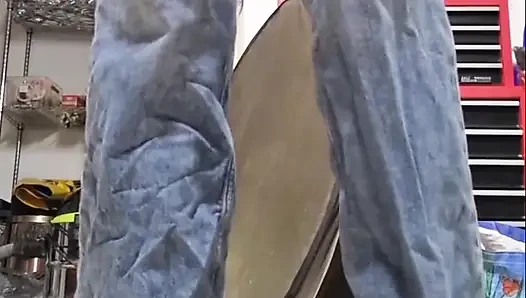 Pissing on Quilt, in Bin, in Jeans, in Panties on Floor - 3 Vids