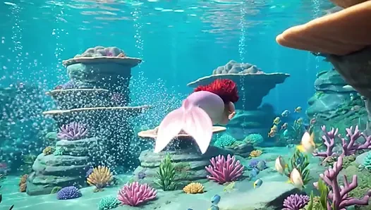 Ariel si wanita berumur yang penuh gairah menjelajahi gua bawah air yang ajaib dengan kaki jenjang dan pose khayalannya