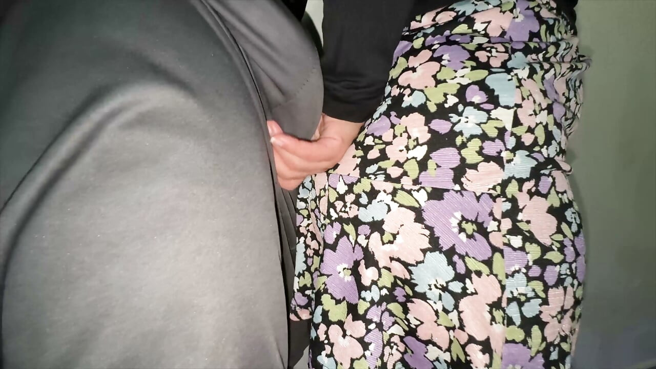 You Can See It When She Strokes the Stranger's Penis
