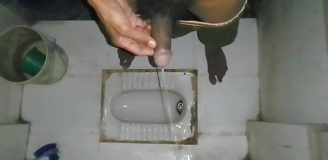 Pee Bathroom Black Big Cock Indian Man