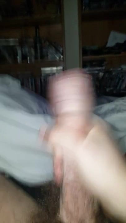 Wanking my Big Cock cumming all over me
