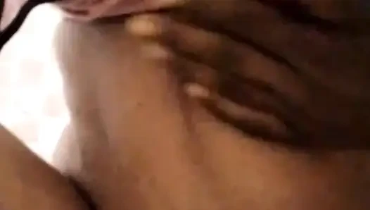 Look how a young girl bathes in the village