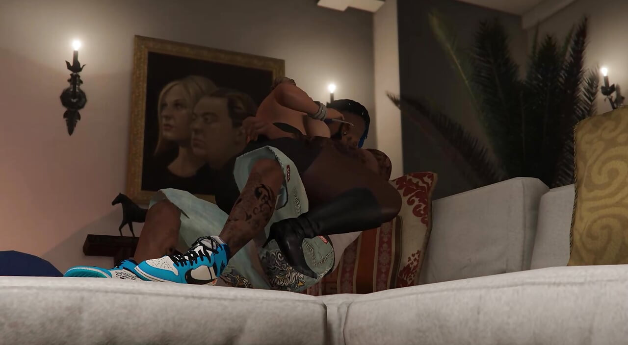 GTA 5 프랭클린과 아만다 풀 35 분 영화 마이클의 집에서