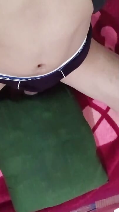 Horny college student beating his dick and fucking the pillow