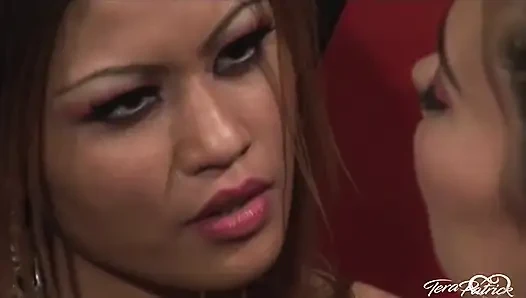 Tera Patrick 2 büyük yarakla üçlü seks yapıyor