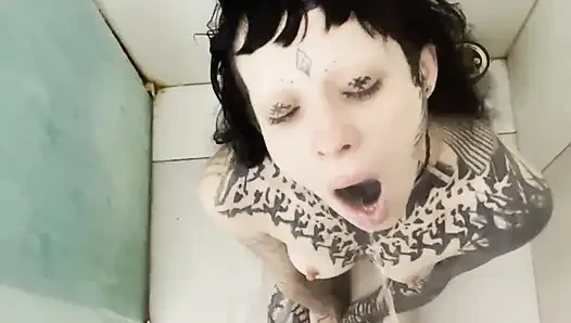 Tattooed Slut Never Stops Halfway Every Drop, Every Time, All the Piss