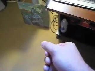 Jacking my fat foreskinless cock
